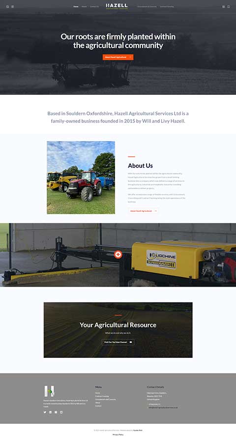 Agriculture website design