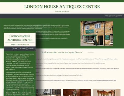 Antiques website design