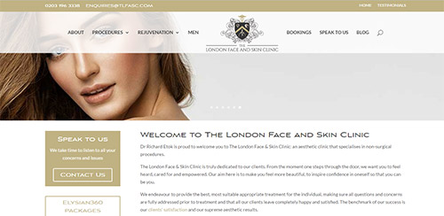 Beauty salon website design