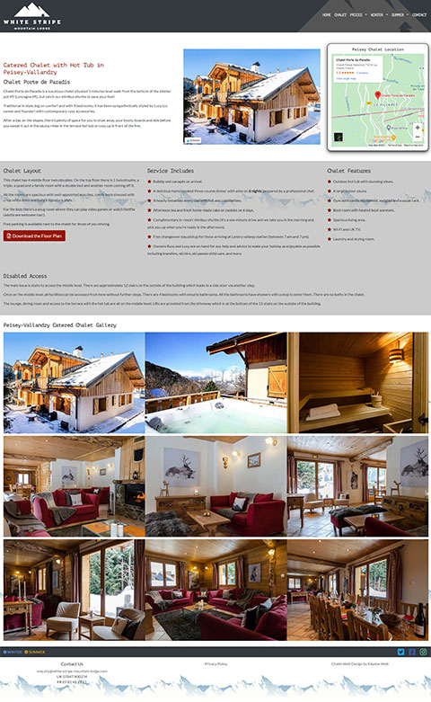 Chalet business website design