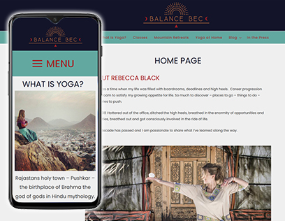 Yoga website design